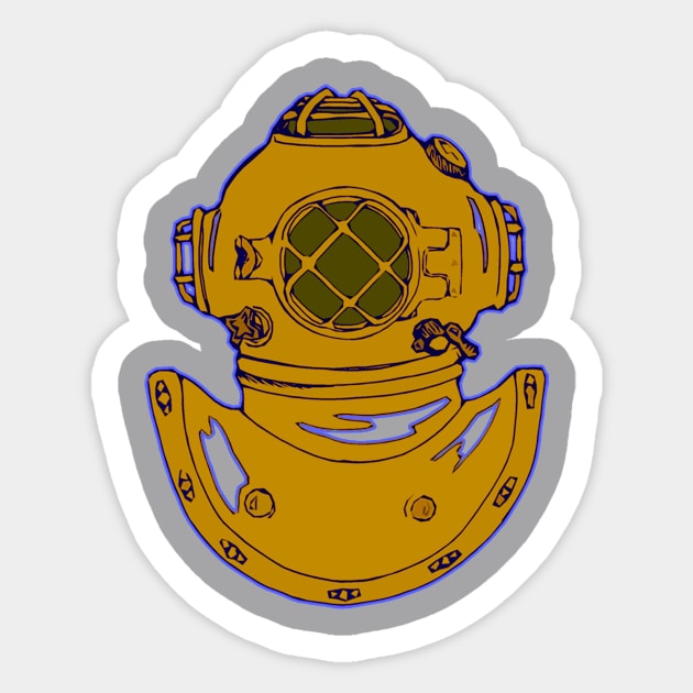 Diving Helmet Sticker by saitken